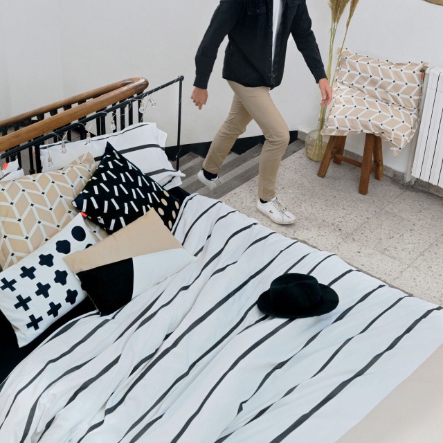 Housse de Couette HappyFriday Blanc Blush sand Multicouleur 260 x 220