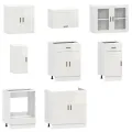 Ensemble d'armoires de cuisine 8 pcs Kalmar blanc brillant