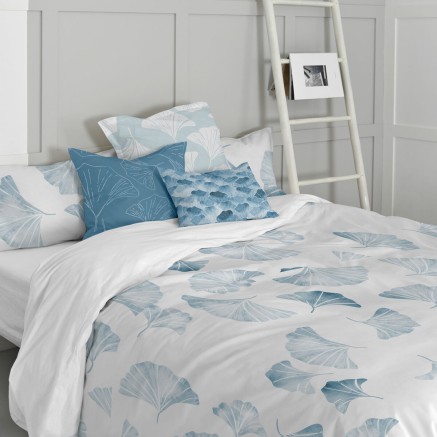 Set of cushion covers HappyFriday Blanc Ginkgo Multicolour 2 Pieces 2