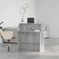 Bureau de réception sonoma gris 100x50x103,5 cm bois ingénierie