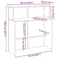 Bureau de réception sonoma gris 100x50x103,5 cm bois ingénierie