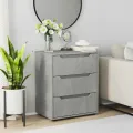 Buffet VISNES gris béton 60x40x73 cm bois d'ingénierie