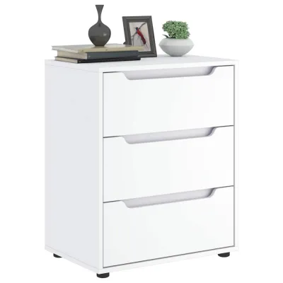 Buffet VISNES blanc 60x40x73 cm bois d'ingénierie