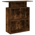 Bureau de réception chêne fumé 100x40x104 cm bois d'ingénierie