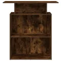 Bureau de réception chêne fumé 100x40x104 cm bois d'ingénierie