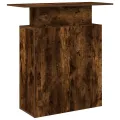 Bureau de réception chêne fumé 100x40x104 cm bois d'ingénierie