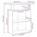 Bureau de réception chêne fumé 100x40x104 cm bois d'ingénierie