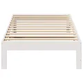Cadre de lit sans matelas blanc 90x200 cm bois de pin massif