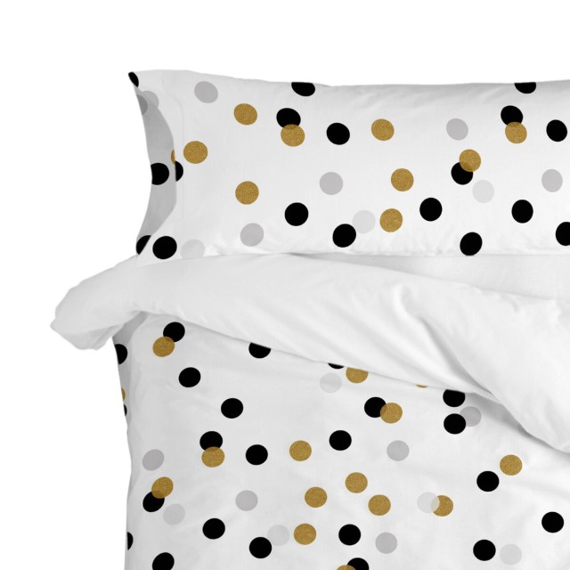 Pillowcase HappyFriday Blanc Golden Dots Multicolour 45 x 110 cm