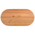 Table à manger marron clair bois de chêne massif ovale