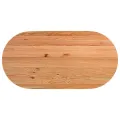 Table à manger marron clair bois de chêne massif ovale