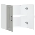 Armoire murale de cuisine Lucca blanc bois d'ingénierie