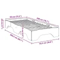 Cadre de lit sans matelas empilable 90x200 cm bois massif