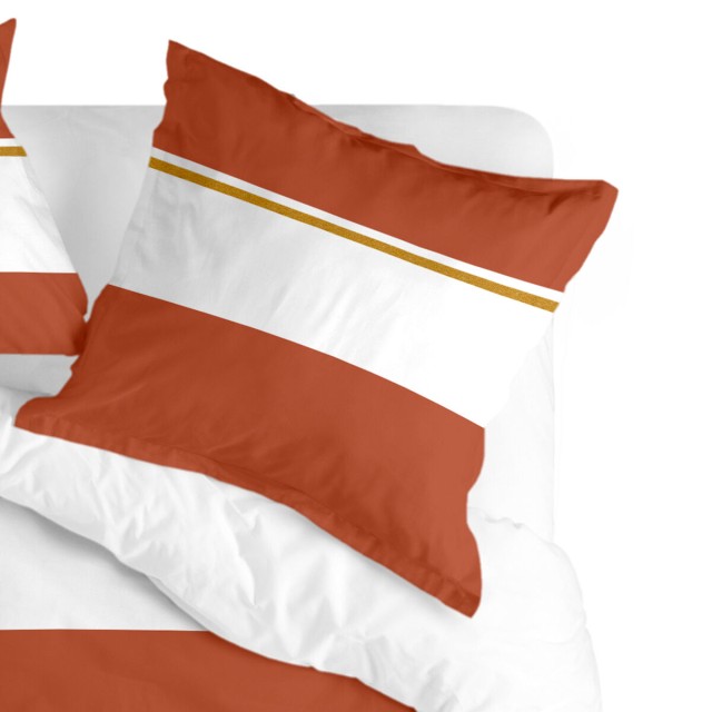 Kussensloop HappyFriday Blanc Golden lands Multicolour 80 x 80 cm