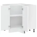 Armoire d'angle de cuisine Lucca blanc bois d'ingénierie