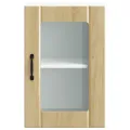 Armoire murale de cuisine et porte en verre Lucca chêne sonoma