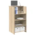 Bureau réception chêne sonoma 55x50x103,5 cm bois d'ingénierie