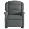 Fauteuil inclinable de massage électrique Gris foncé Tissu