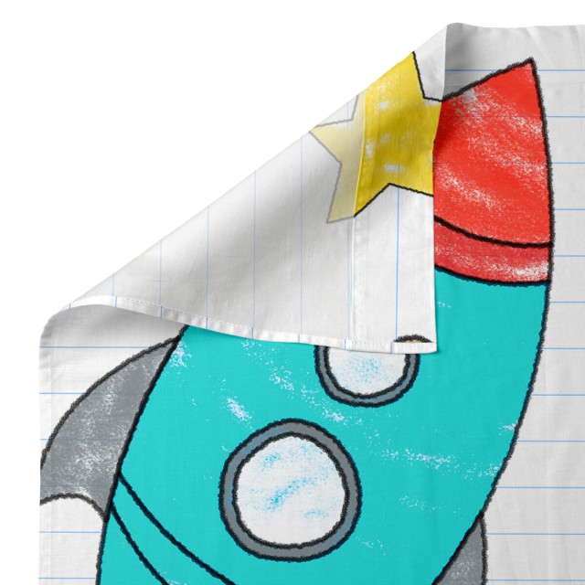 Bettwäsche-Set HappyFriday Mr Fox Space Rocket Bunt Einzelmatratze 2