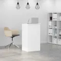 Bureau de réception blanc 55x50x103,5 cm bois d'ingénierie