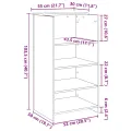 Bureau de réception blanc 55x50x103,5 cm bois d'ingénierie