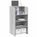 Bureau de réception sonoma gris 55x50x103,5 cm bois ingénierie