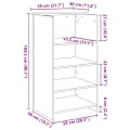Bureau de réception vieux bois 55x50x103,5 cm bois d'ingénierie