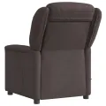 Fauteuil de massage inclinable électrique Marron foncé Tissu