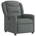 Fauteuil inclinable électrique Gris foncé Tissu