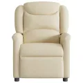 Fauteuil inclinable électrique Crème Tissu