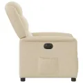 Fauteuil inclinable électrique Crème Tissu