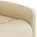 Fauteuil inclinable électrique Crème Tissu