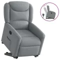 Fauteuil inclinable Gris clair Tissu