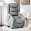 Fauteuil inclinable Gris clair Tissu