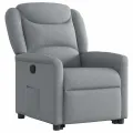 Fauteuil inclinable Gris clair Tissu