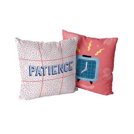 Kussenhoes HappyFriday Aware Patience Multicolour 50 x 50 cm 2 Onderde