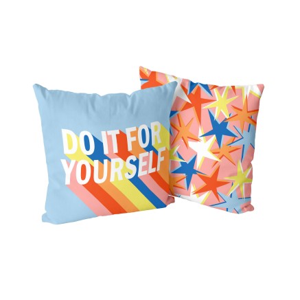 Housse de coussin HappyFriday Aware Do it Multicouleur 50 x 50 cm 2 Pi