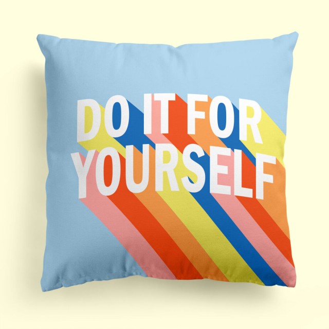 Kussenhoes HappyFriday Aware Do it Multicolour 50 x 50 cm 2 Onderdelen