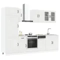 Ensemble d'armoires de cuisine 8 pcs Kalmar blanc brillant