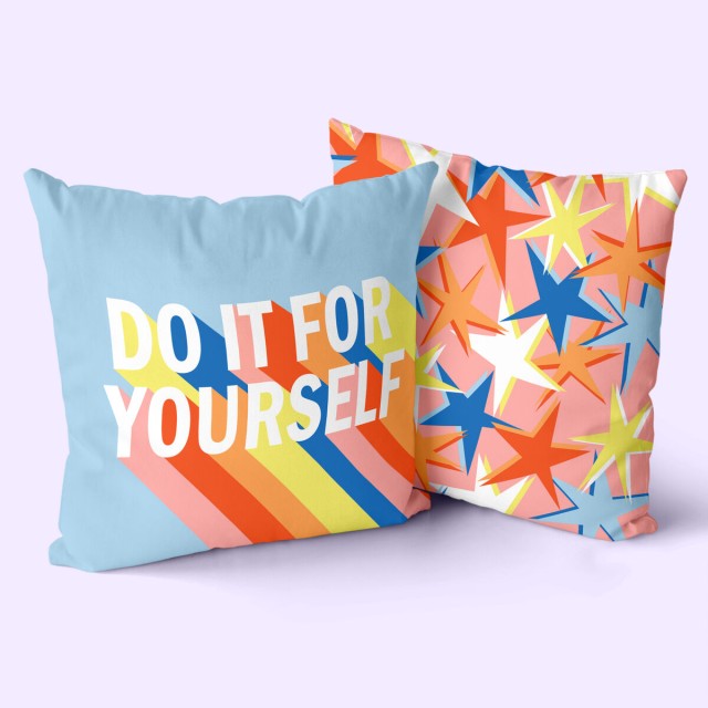 Housse de coussin HappyFriday Aware Do it Multicouleur 50 x 50 cm 2 Pi