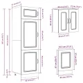 Ensemble d'armoires de cuisine 8 pcs Kalmar blanc brillant