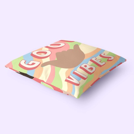 Fodera per cuscino HappyFriday Aware Good vibes Multicolore 50 x 50 cm