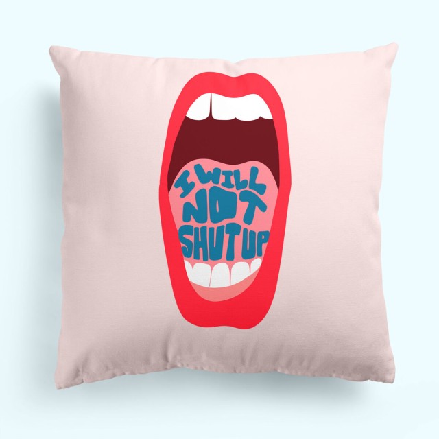Housse de coussin HappyFriday Aware Lips Multicouleur 50 x 50 cm 2 Pi