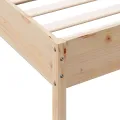 Lit bibliothèque sans matelas 160x200 cm bois massif de pin