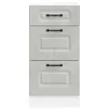 Armoire de cuisine Kalmar gris béton bois d'ingénierie