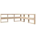 Lit bibliothèque sans matelas 200x200 cm bois massif de pin