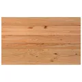 Table à manger marron clair bois de chêne massif rectangulaire
