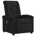 Fauteuil de massage inclinable électrique Noir Tissu