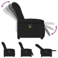 Fauteuil de massage inclinable électrique Noir Tissu