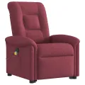 Fauteuil inclinable de massage Rouge bordeaux Tissu